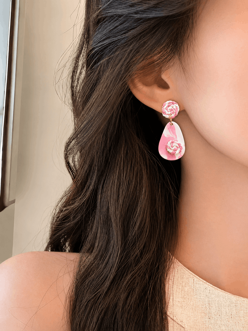 Blush Swirl Earrings