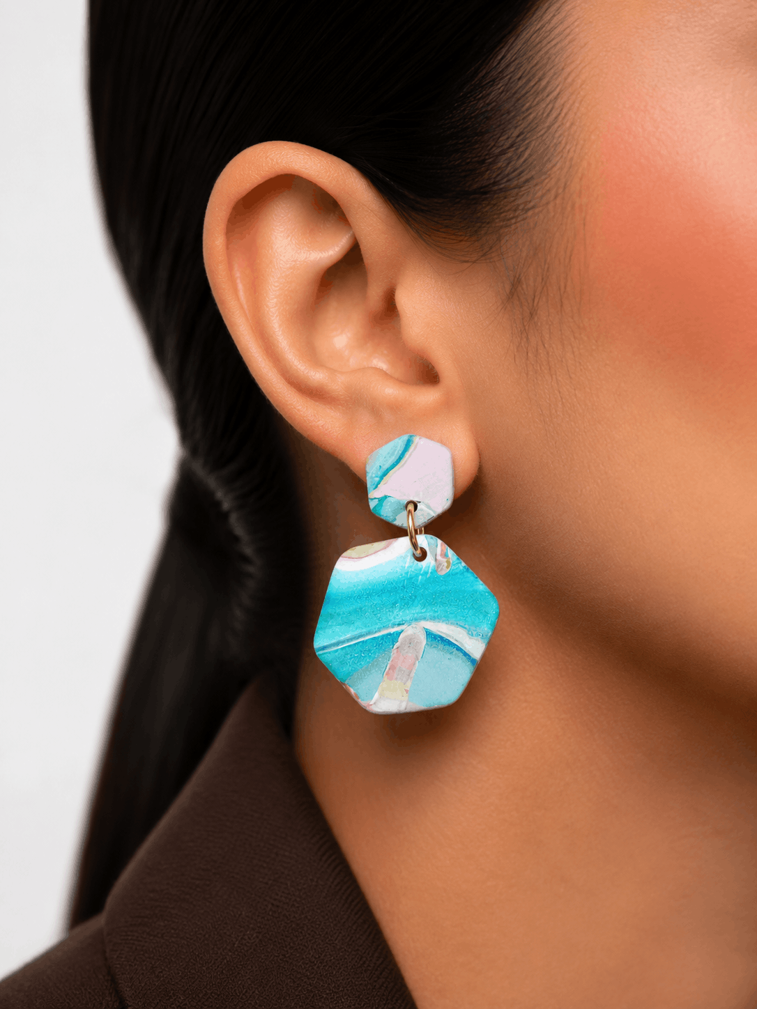 Coastal Marble Earrings