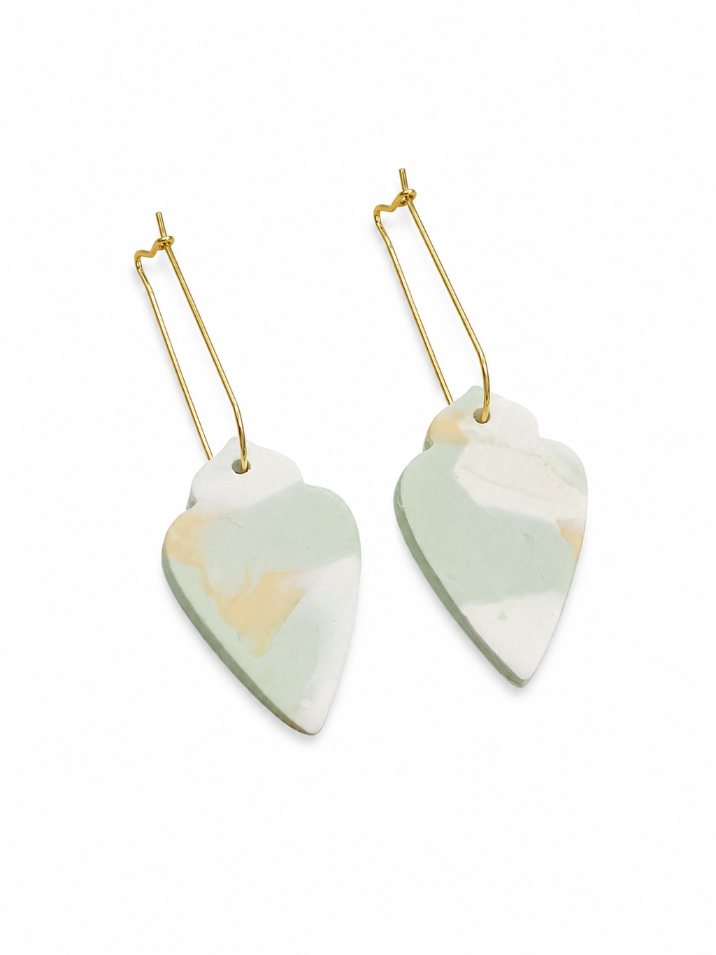 Olive Marble Earrings