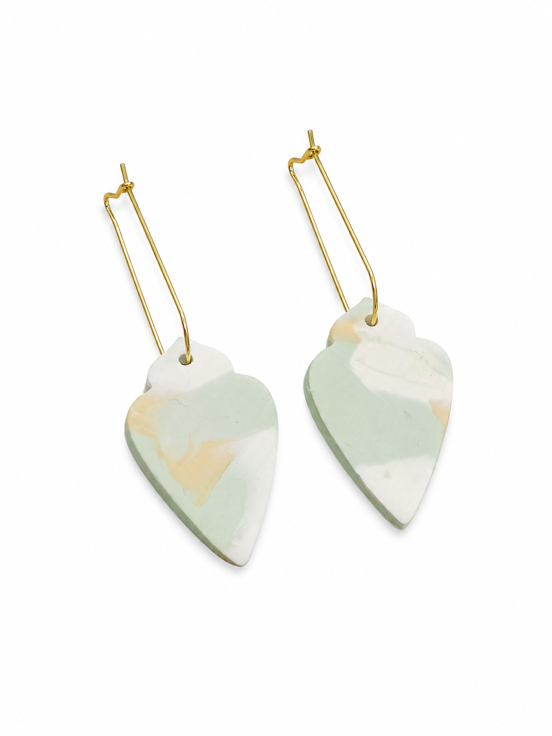 Olive Marble Earrings