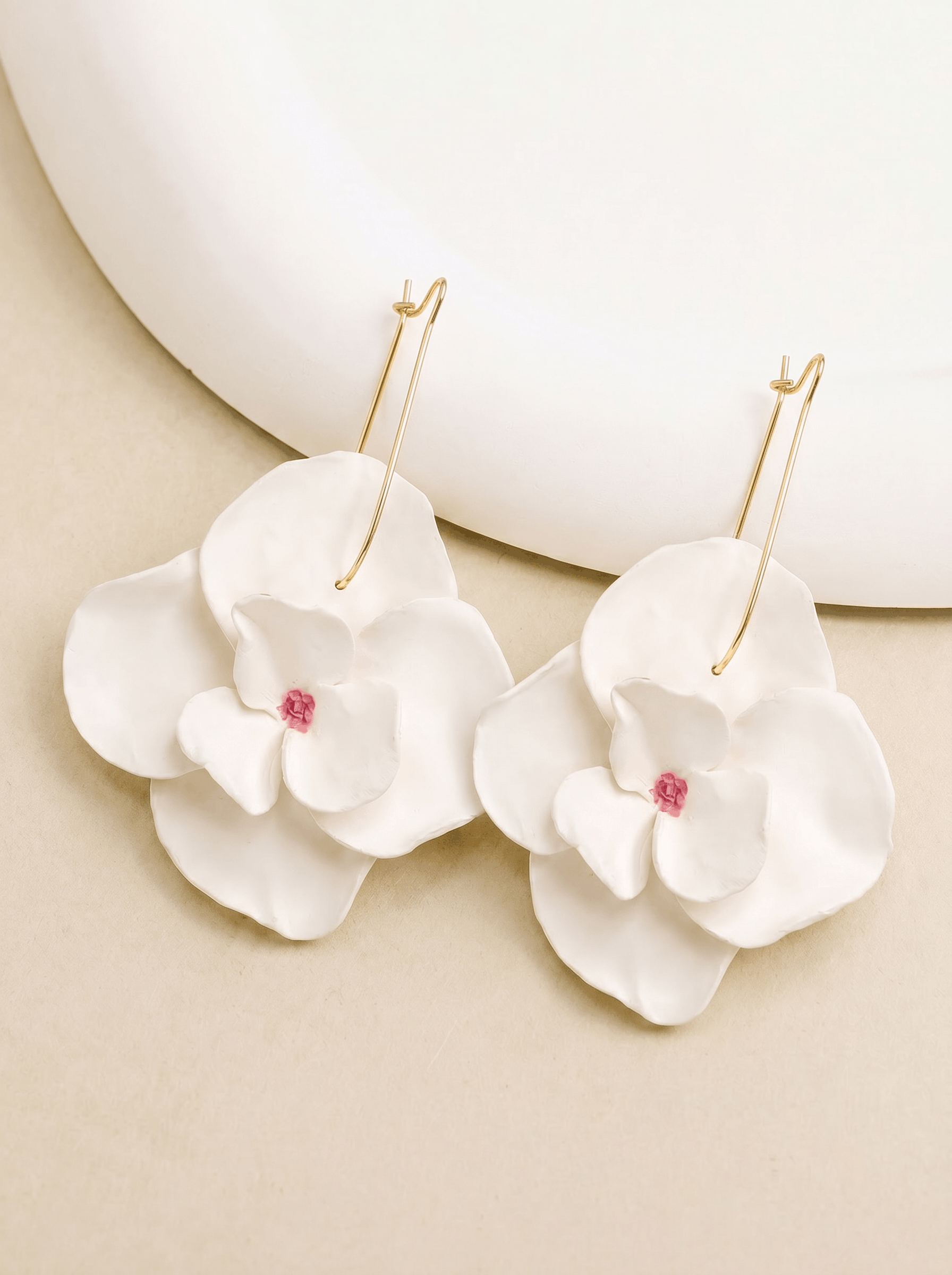 Ivory Petal Earrings