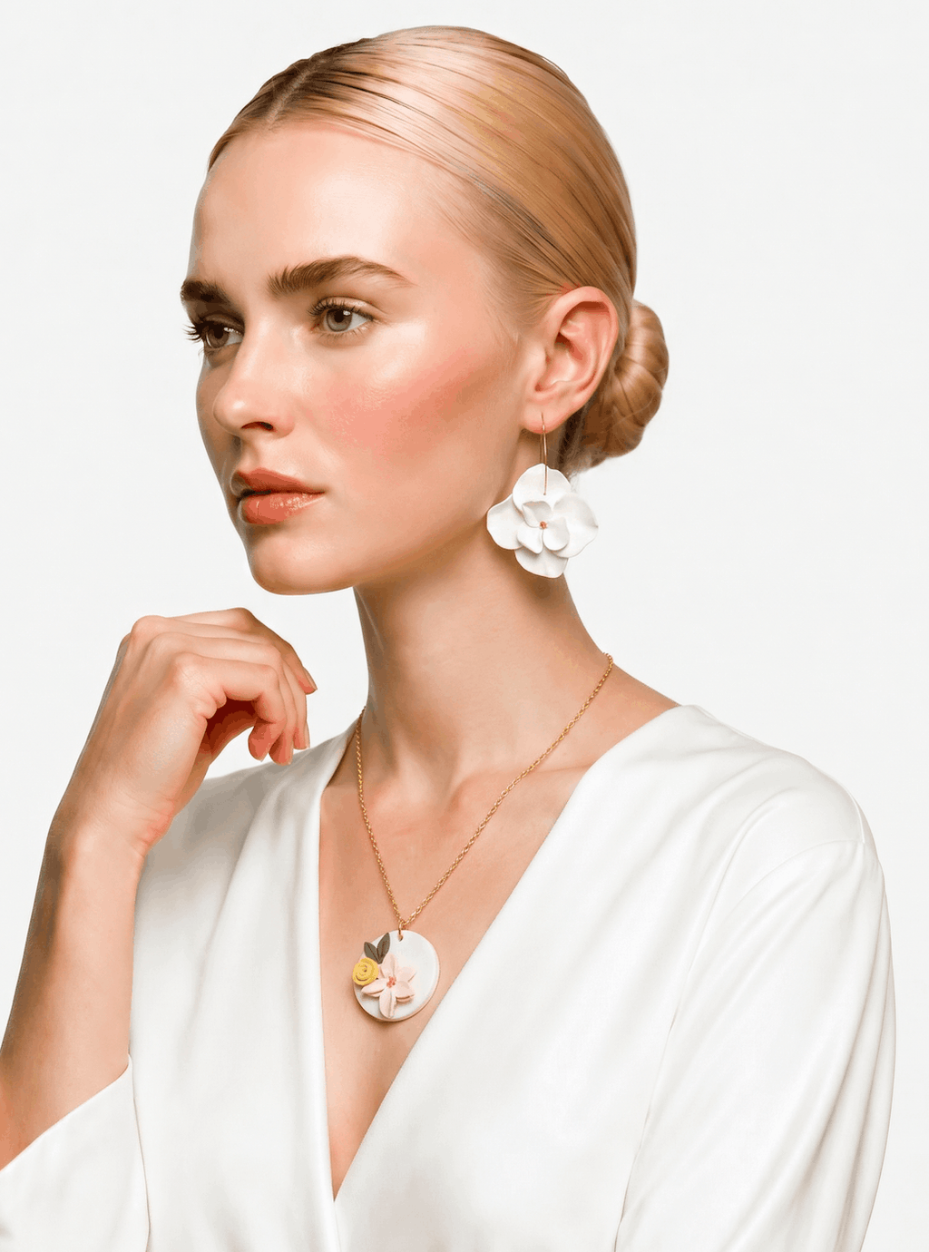 Ivory Petal Earrings