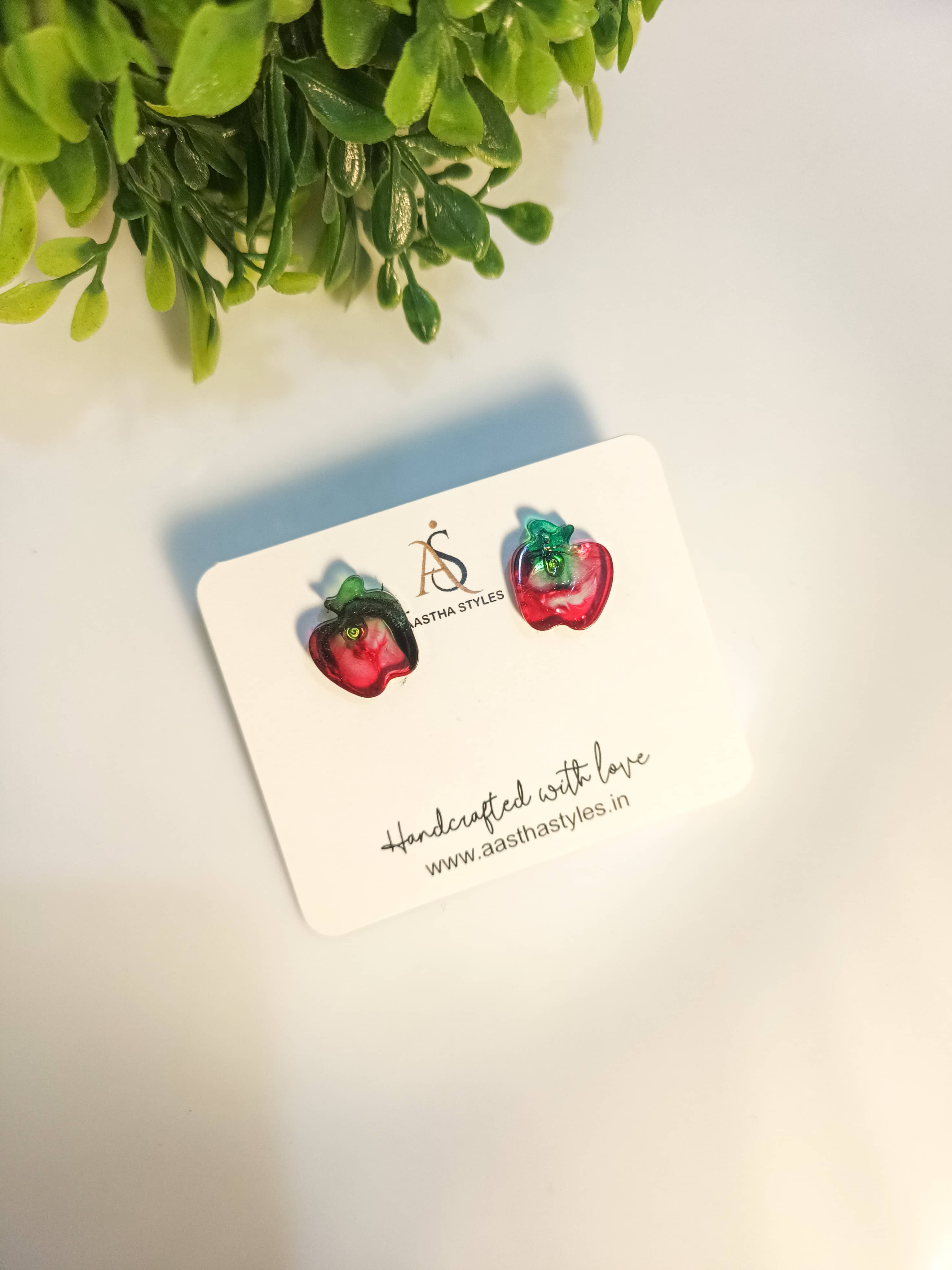 Apple Mismatched Resin Studs