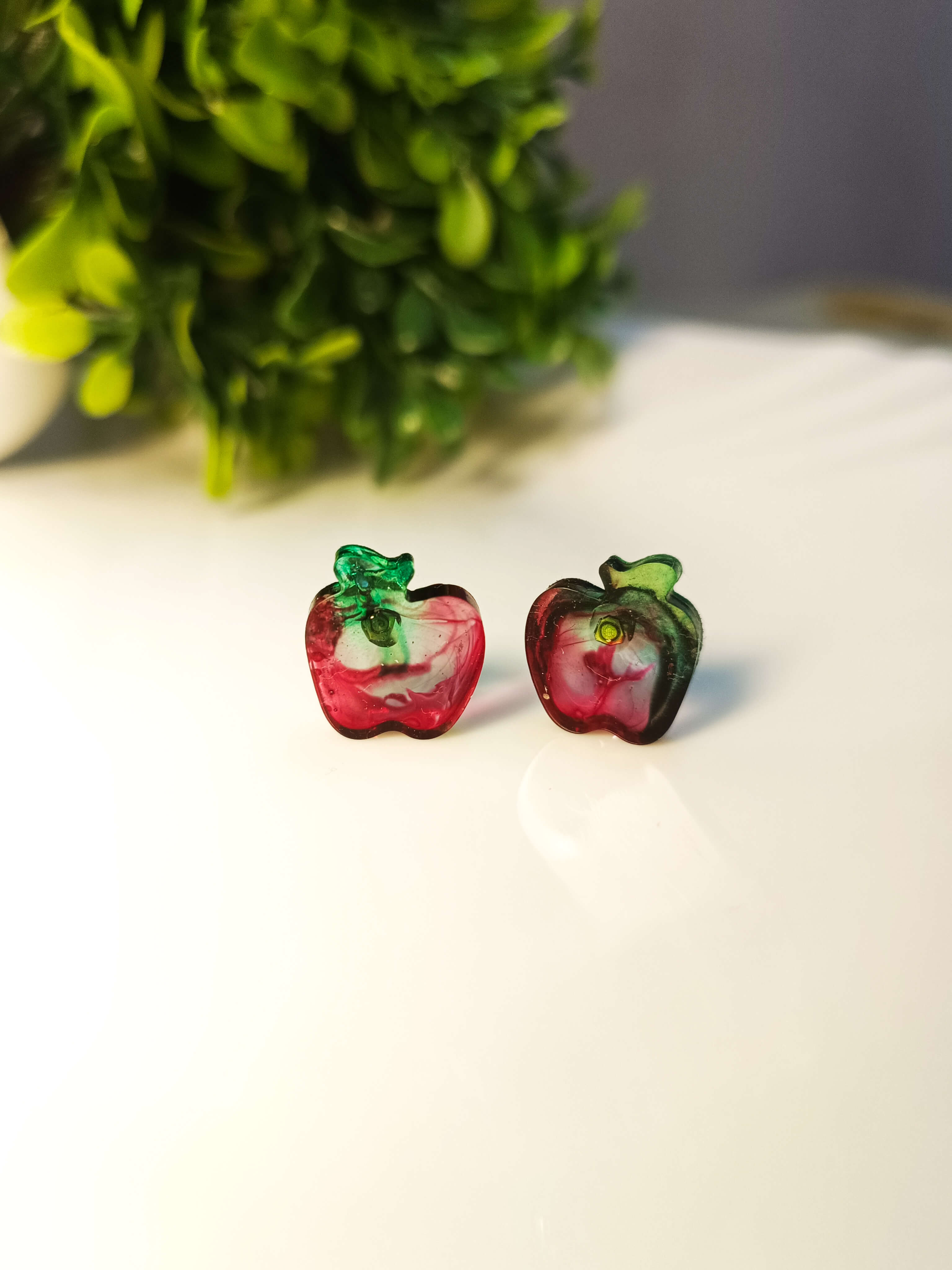 Apple Mismatched Resin Studs
