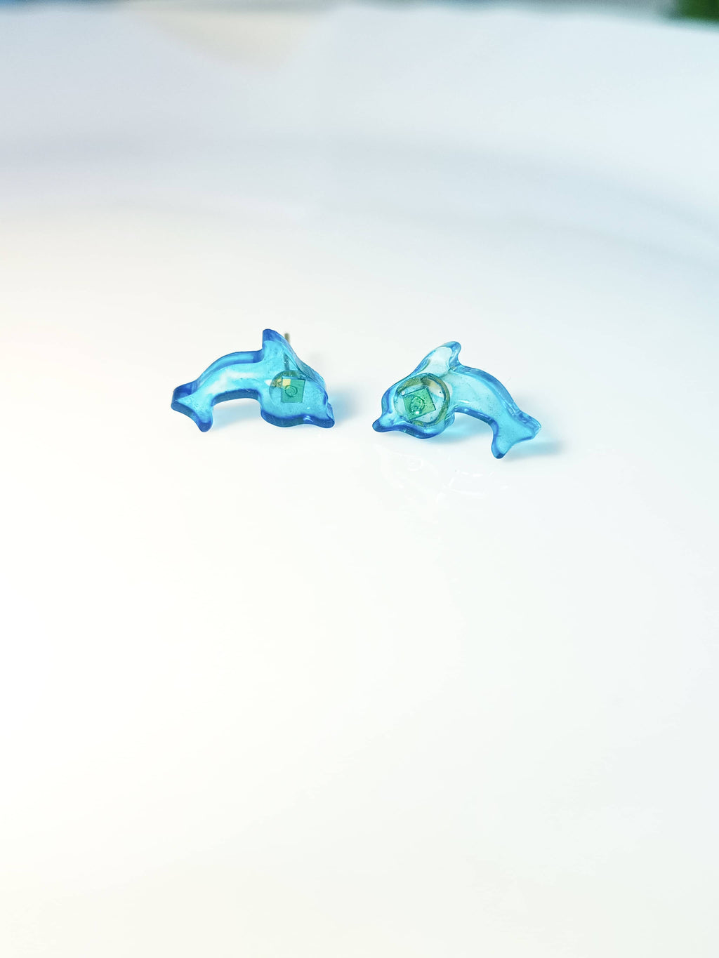 Blue Dolphin Resin Studs
