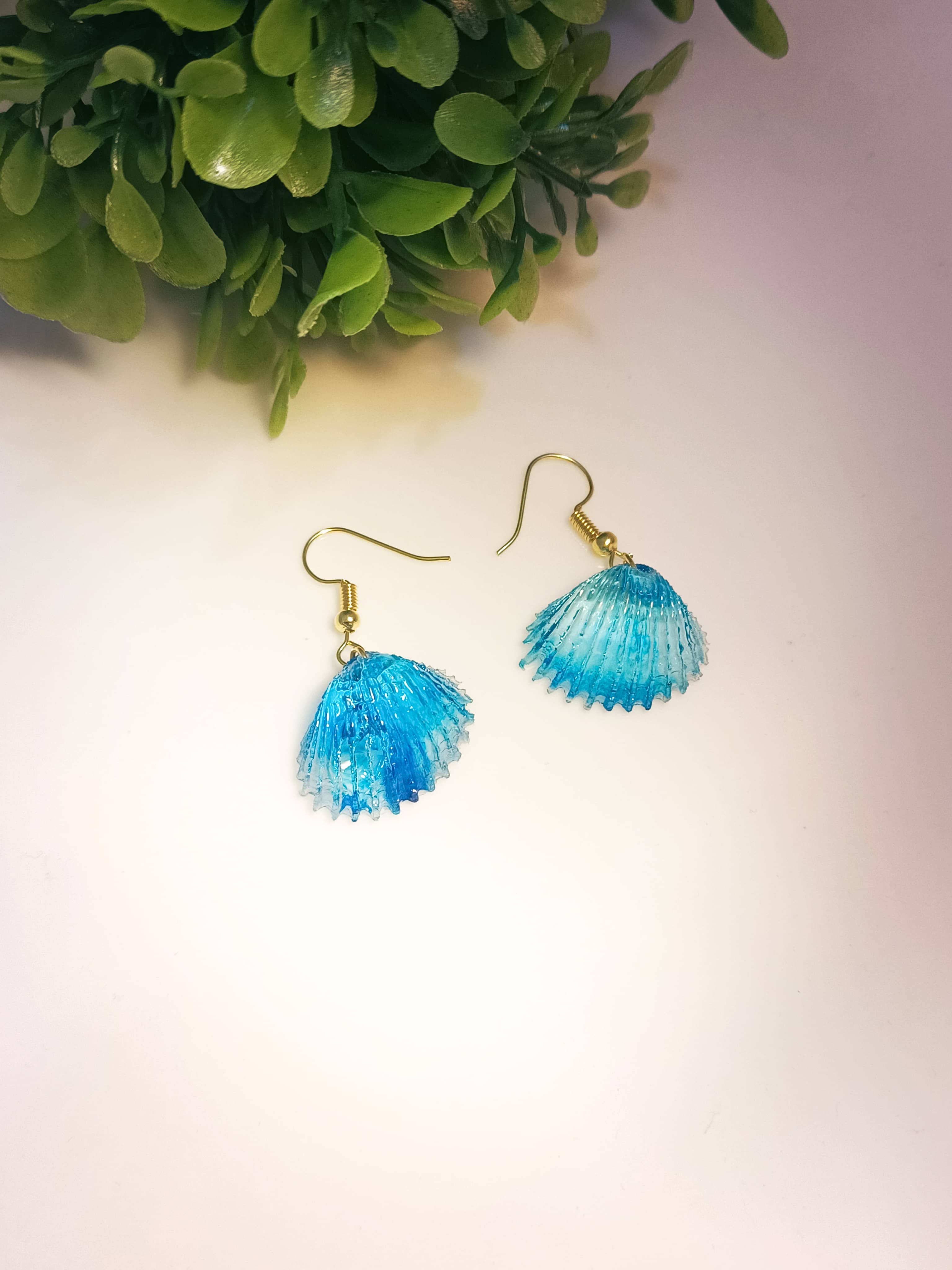 Ocean Frost Shell Earrings