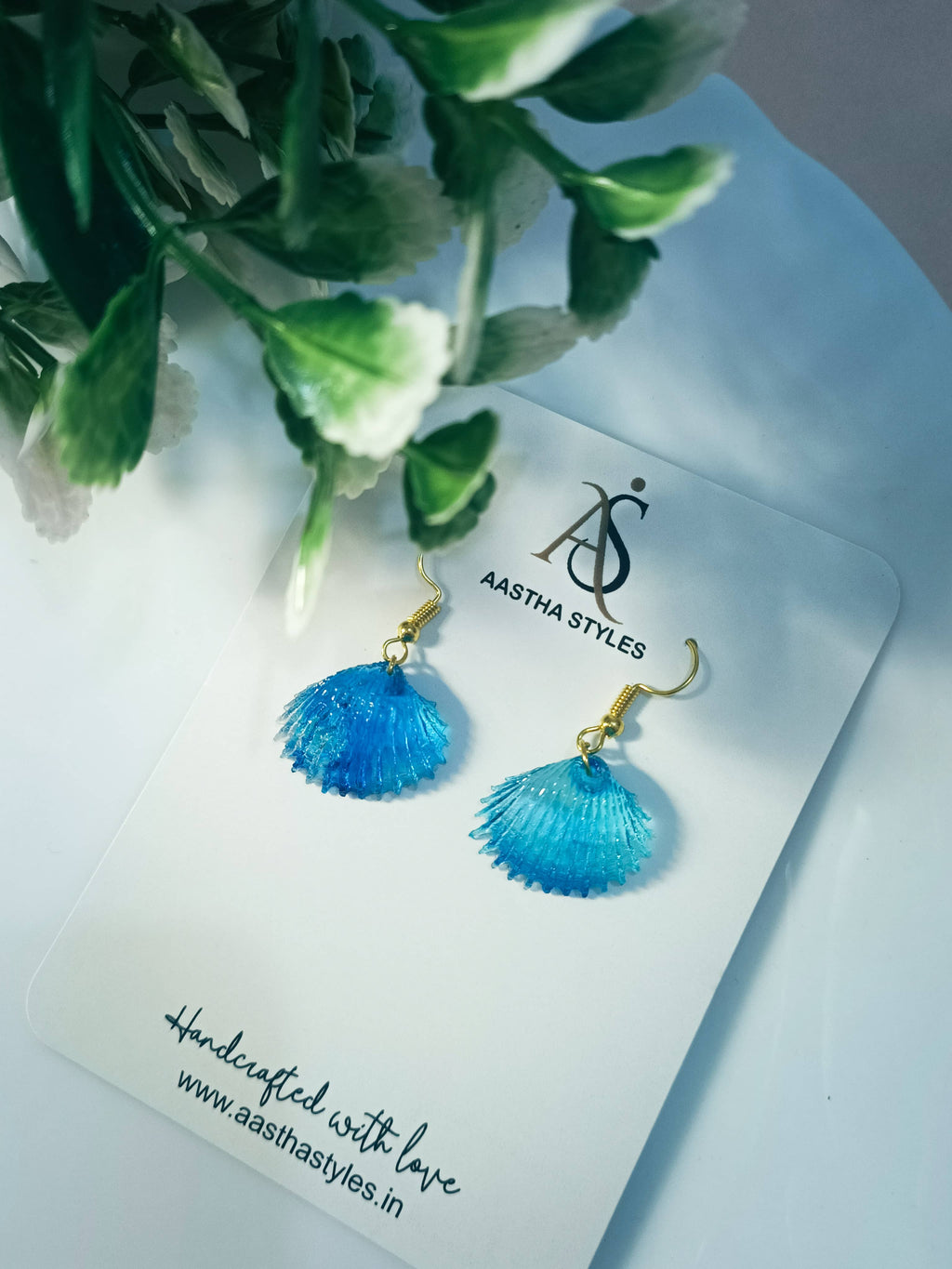 Ocean Frost Shell Earrings