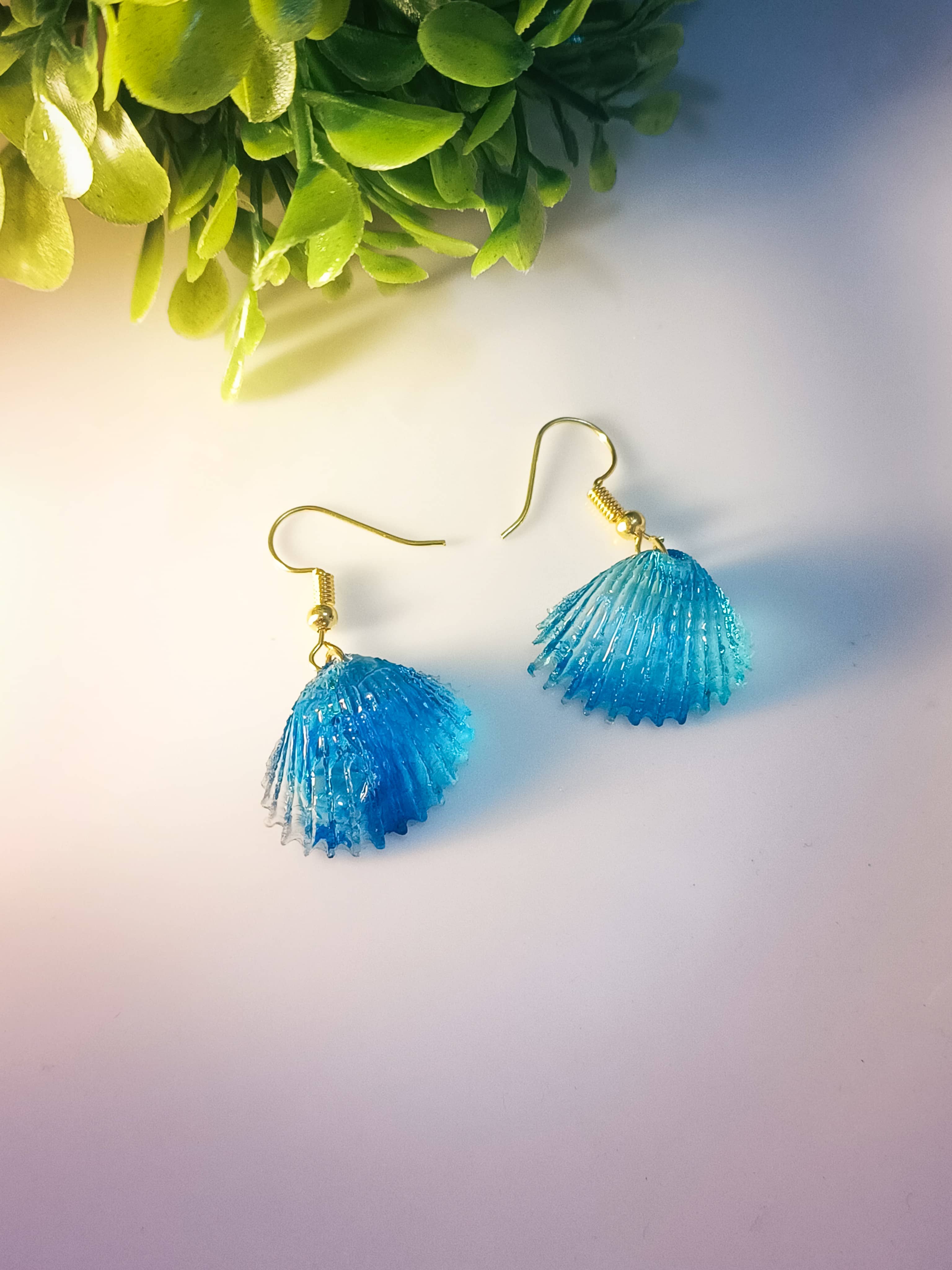 Ocean Frost Shell Earrings
