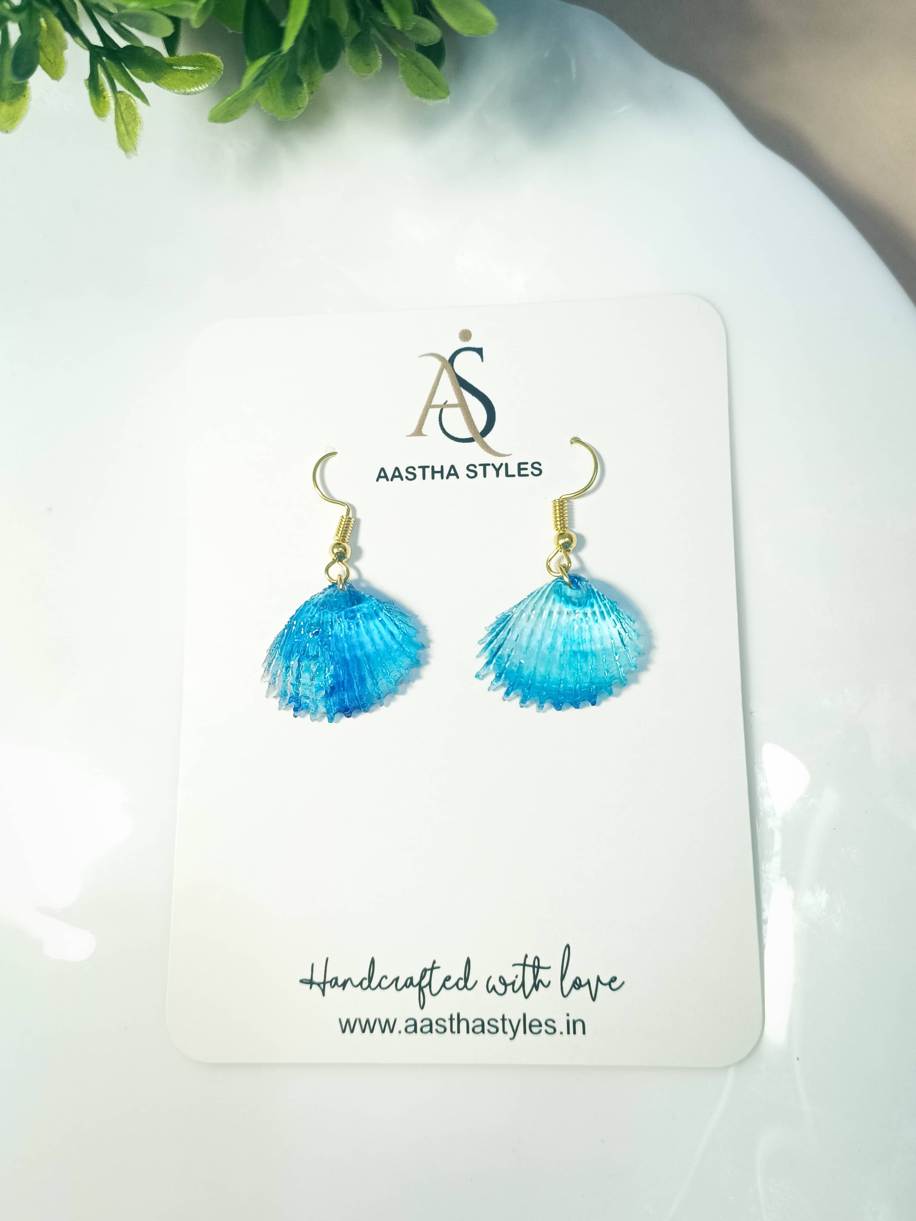 Ocean Frost Shell Earrings