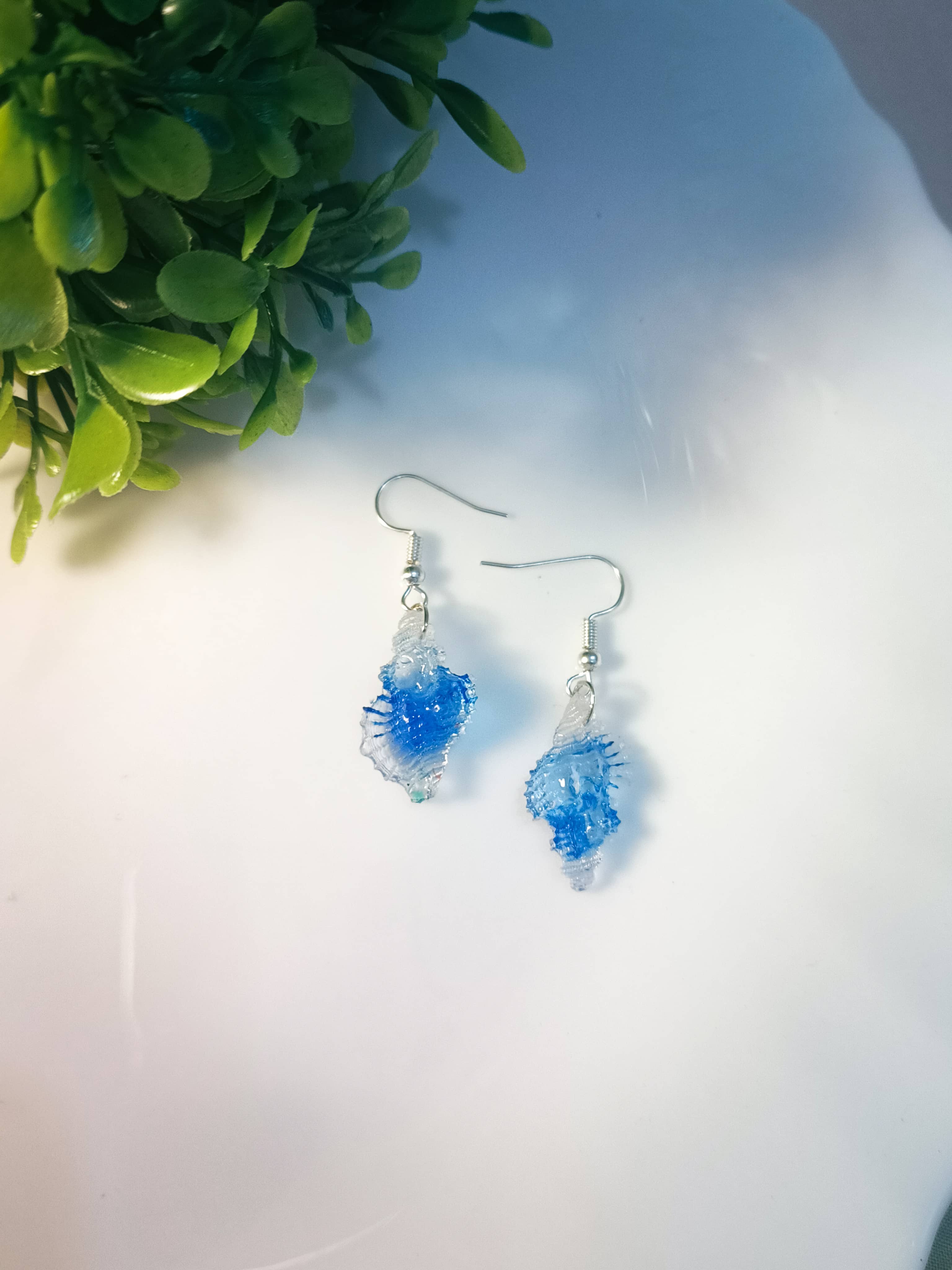 Ocean Shell Resin Earrings