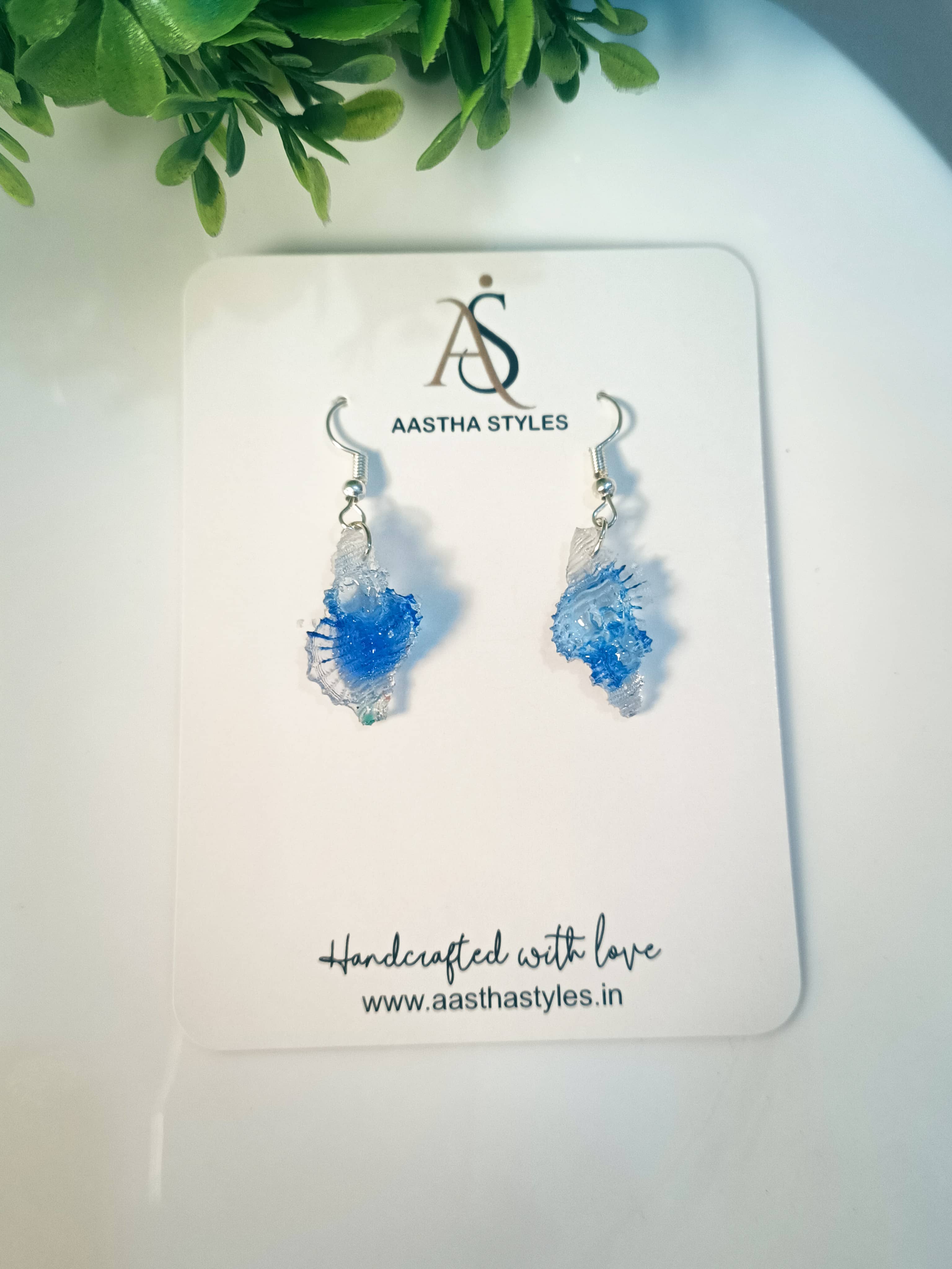 Ocean Shell Resin Earrings