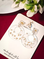 Crystal Goldflake Circle Drops