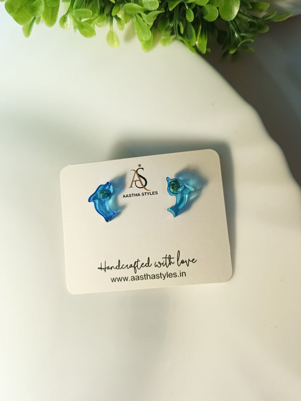 Green Abstract Resin Studs