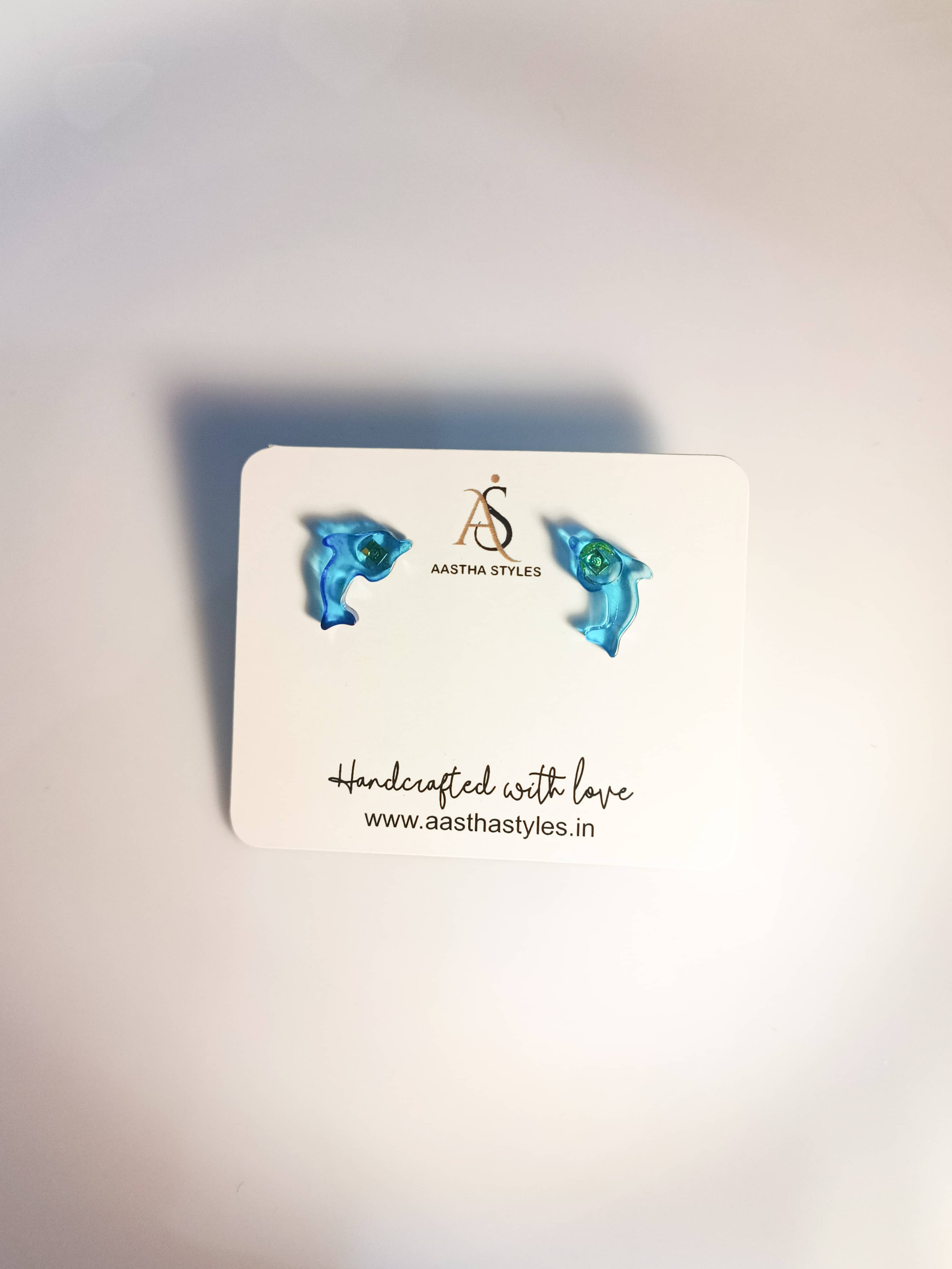 Green Abstract Resin Studs