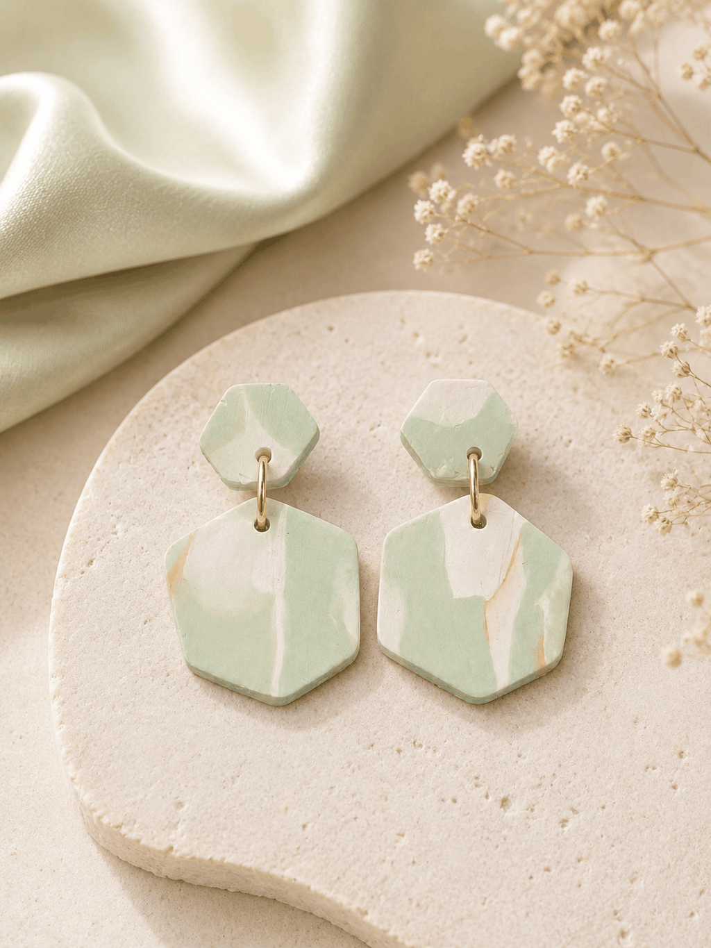 Sage Form Earrings