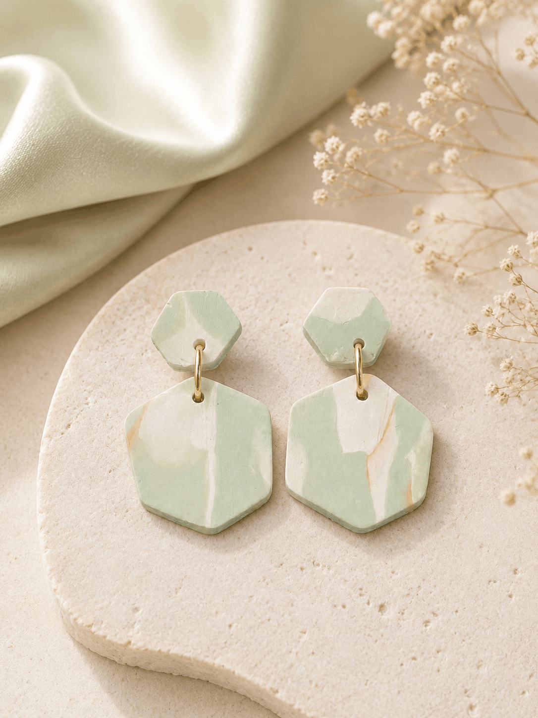 Sage Form Earrings