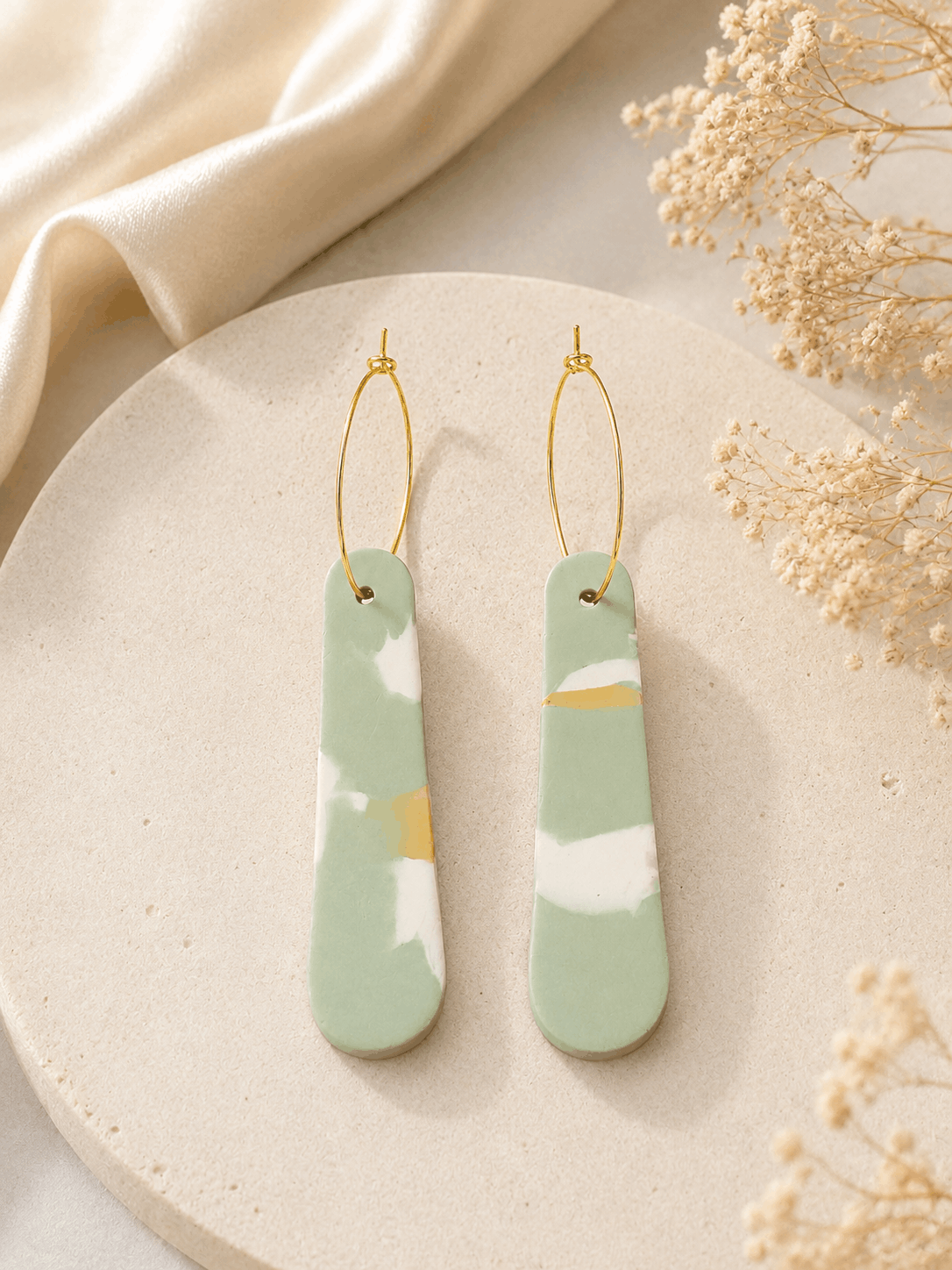 Sage Drop Earrings
