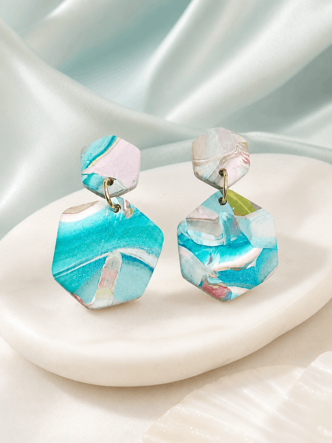 Coastal Marble Earrings