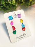 Color Pop Resin Stud Set
