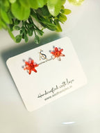 Orange Star Resin Studs