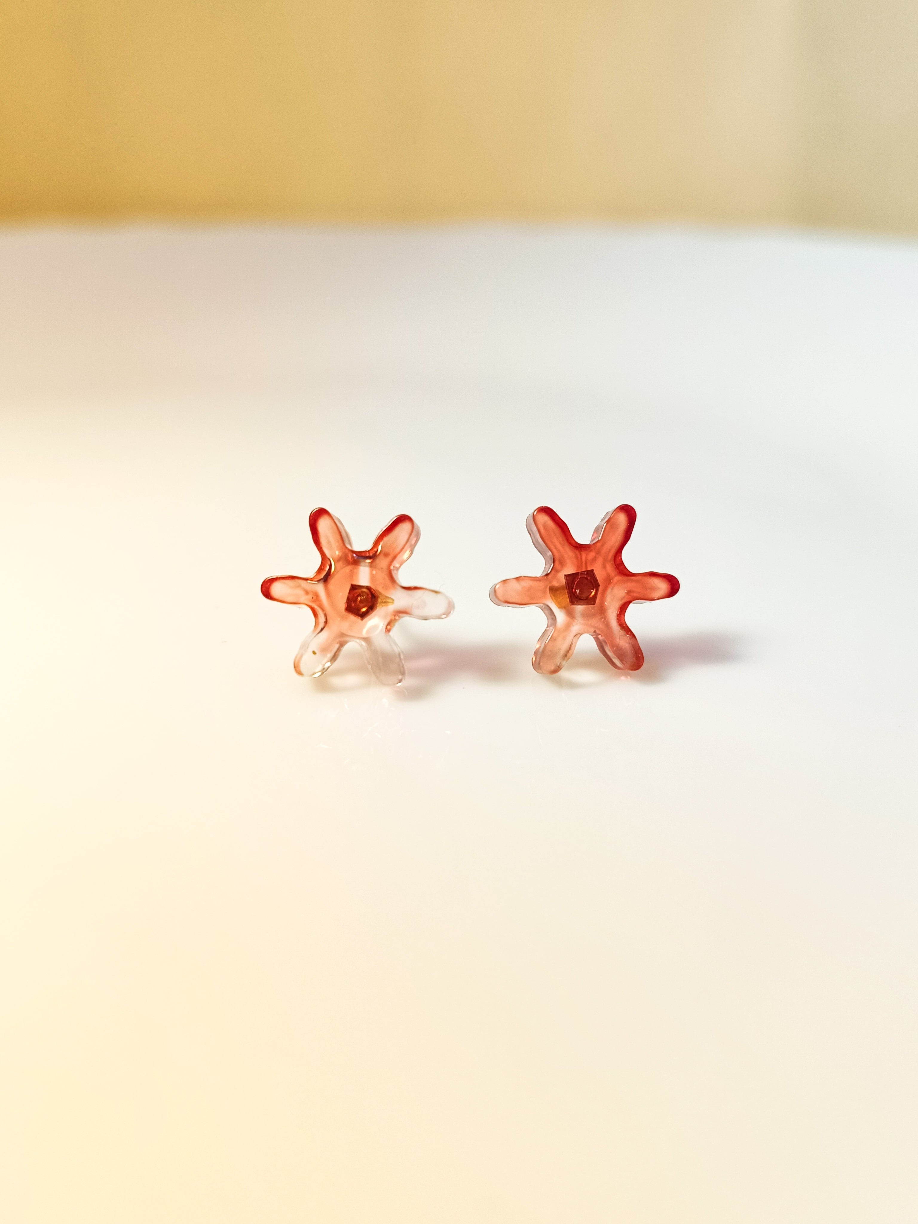 Orange Star Resin Studs