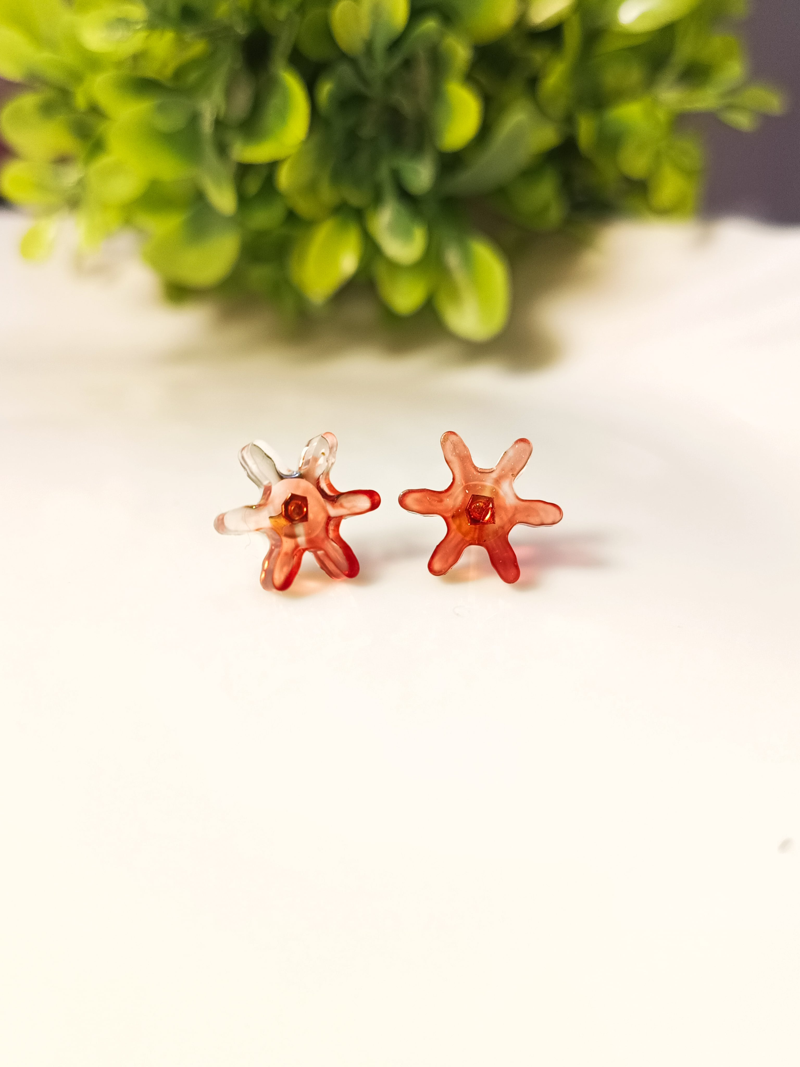Orange Star Resin Studs