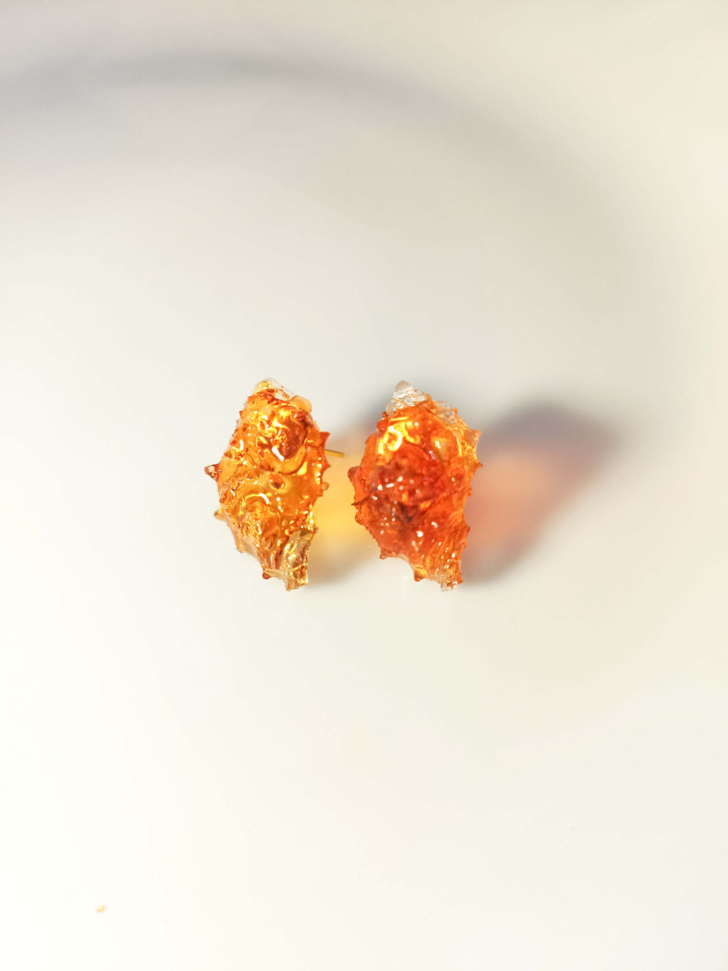 Orange Textured Resin Studs