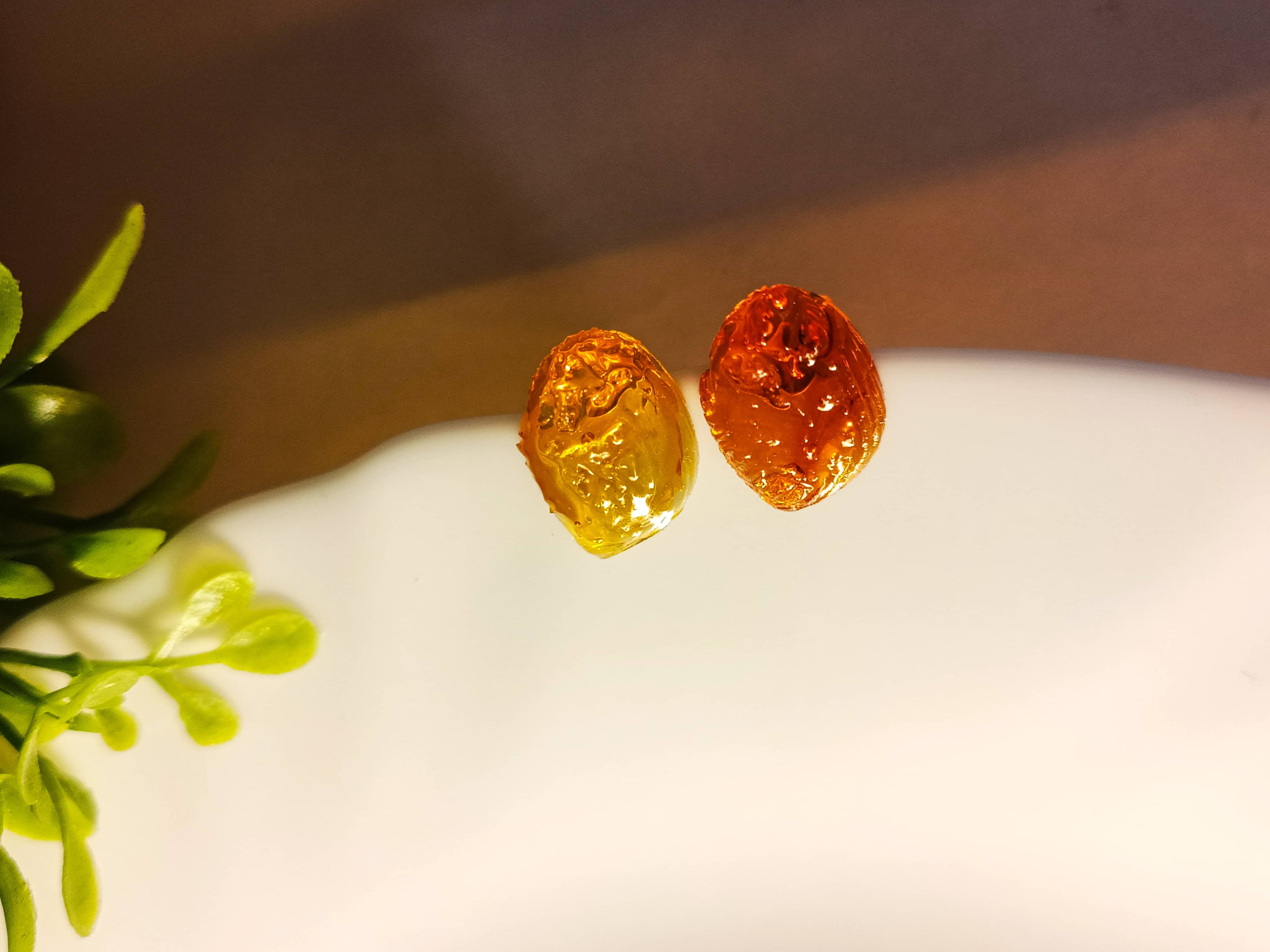 Orange Textured Resin Studs