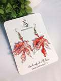 Red Flame Resin Earrings