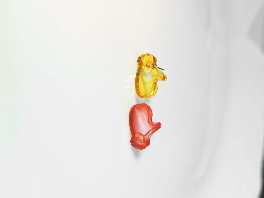 Yellow & Orange Abstract Resin Studs