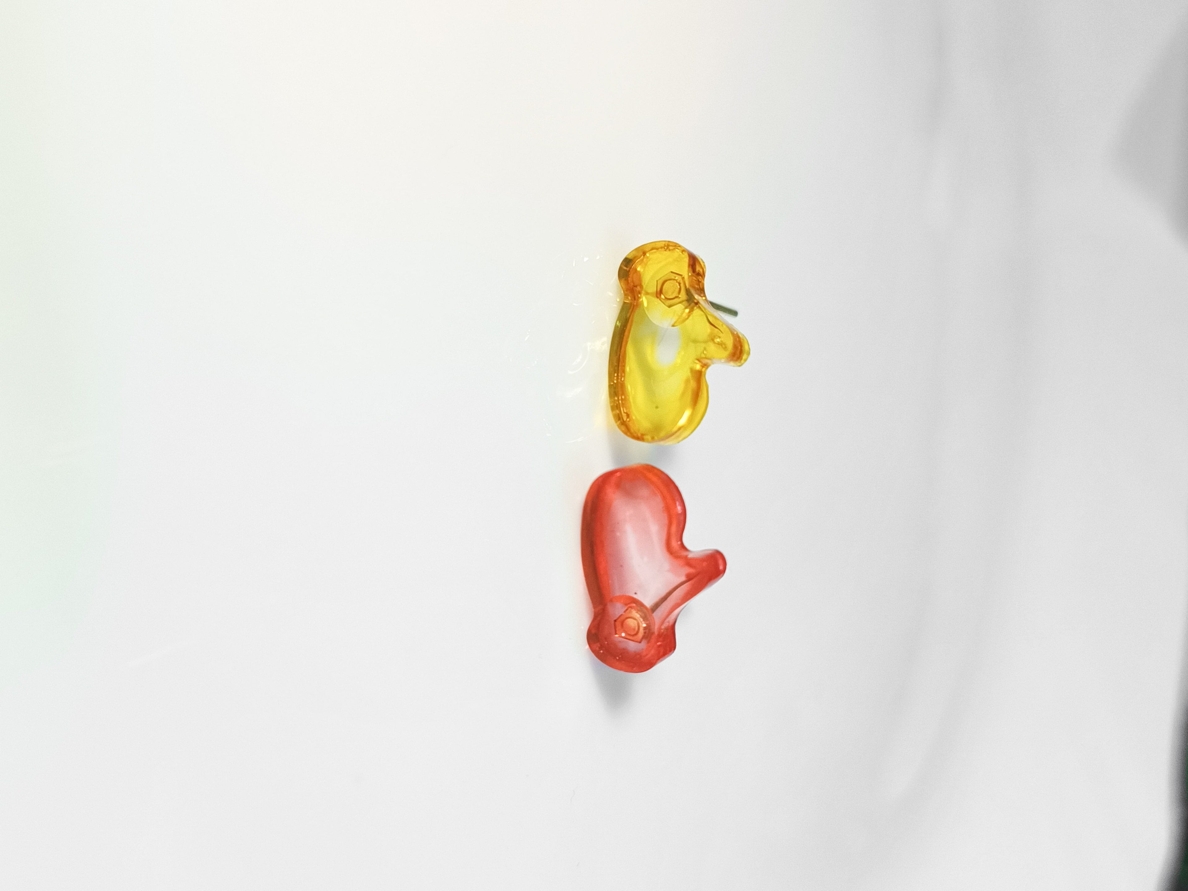 Yellow & Orange Abstract Resin Studs