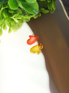 Yellow & Orange Abstract Resin Studs